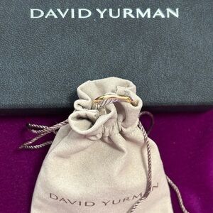 DAVID YURMAN Crossover Band Ring In Sterling Silver with 18k Yellow Gold 5.3mm